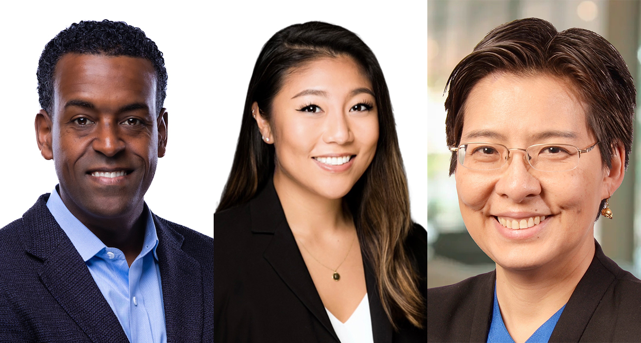 The new trustees are Adam Hodge ’04, Ellen Paik ’16, and Gao -Wen Shao ’86.